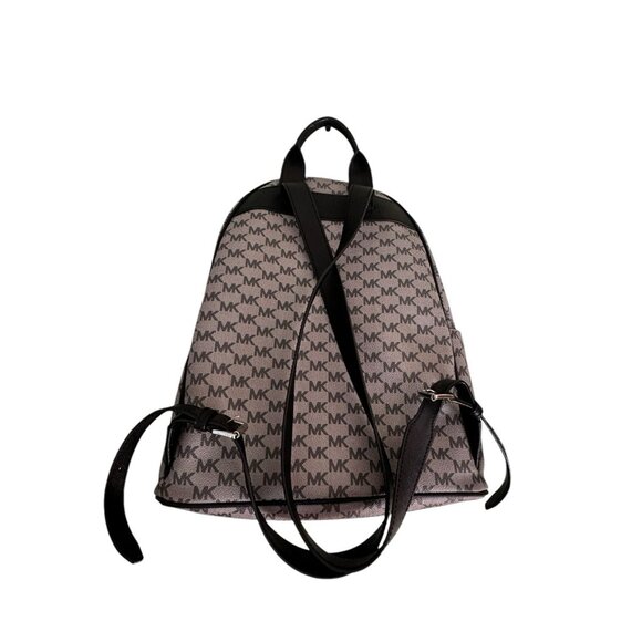 MICHAEL KORS Women\'s Abbey MK Signature LARGE Backpack Gray Black 38F8XAYB7V main image 4